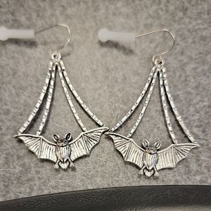 Silver Bat Earrings